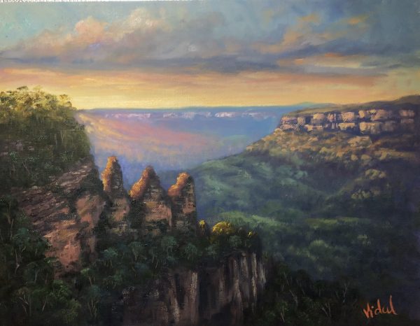 2020p0032 Morning Light On Three Sisters