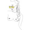 Artist Illustrator Leni Kae Sydney A3 Line Art Sunglasses It's All Sunny Smt