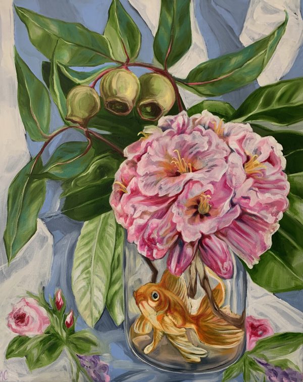 Alicia Cornwell Roses, Rhodo And The Floaty Fish