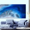 Large Blue Abstract Wall Art By Petra Meikle De Vlas2