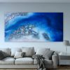 Large Blue Abstract Wall Art By Petra Meikle De Vlas4