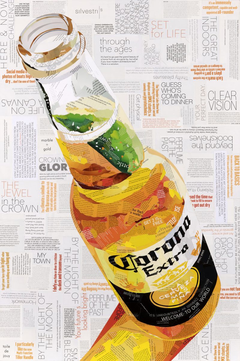 Icy Cold Corona – Original Collage