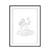 Sydney Illustrator Lenikae Line Art Drawing Hope Is The Thing With Feathers Framed Eg2