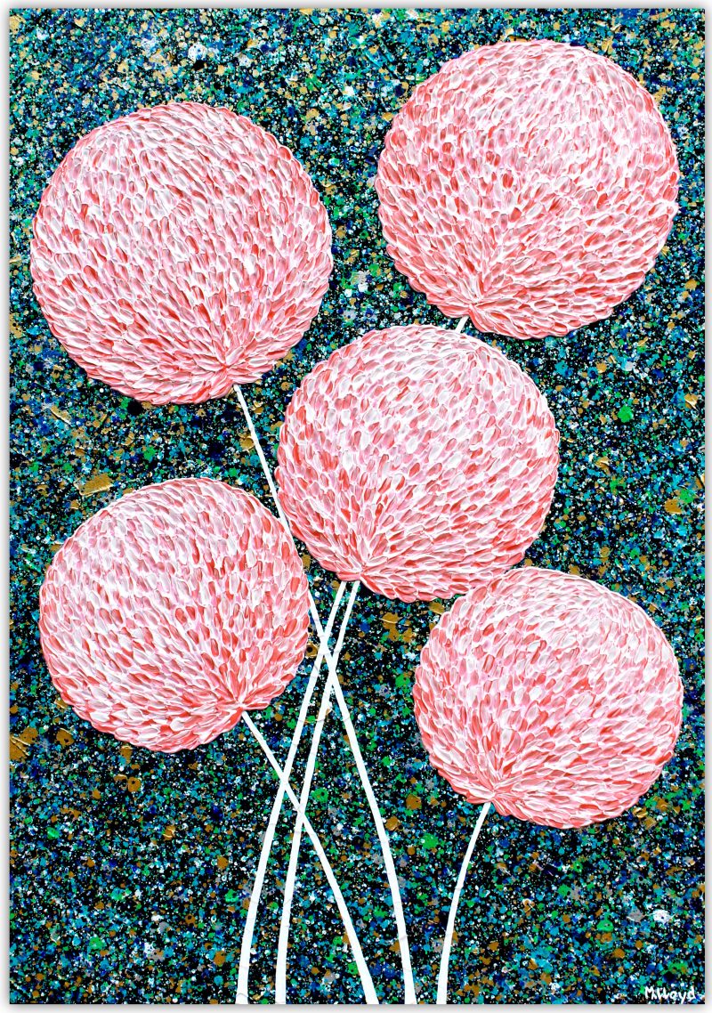 Flowers by Starry Night – SOLD