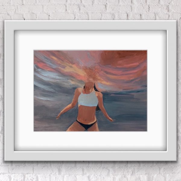 Weightless Underwater On Wall Painting Alanah Jarvis Framed In White