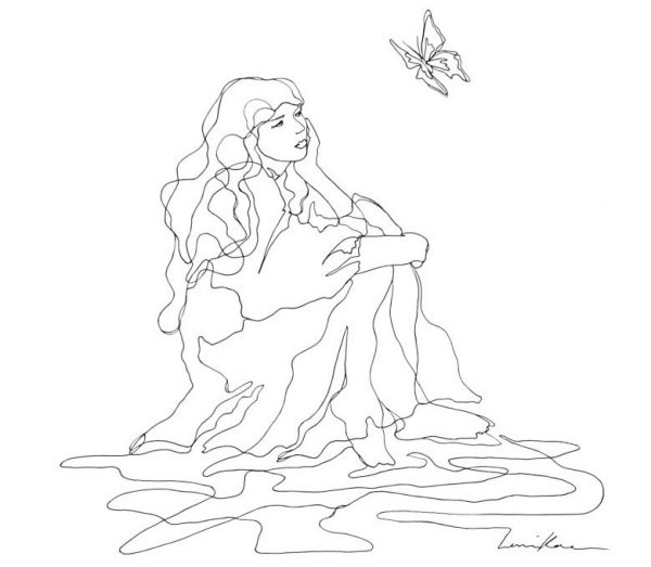 Sydney Artist Leni Kae Connection Line Art Series Michaelangelo Hands 900px