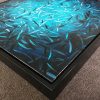 Black Fish In Aqua Frame Angle
