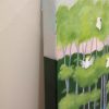 Green Birch & Birds 20x24 Closeup2