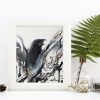 Sydney Artist Leni Kae Bird Artist As The Crow Calls Framed Eg Interior Styling Setup