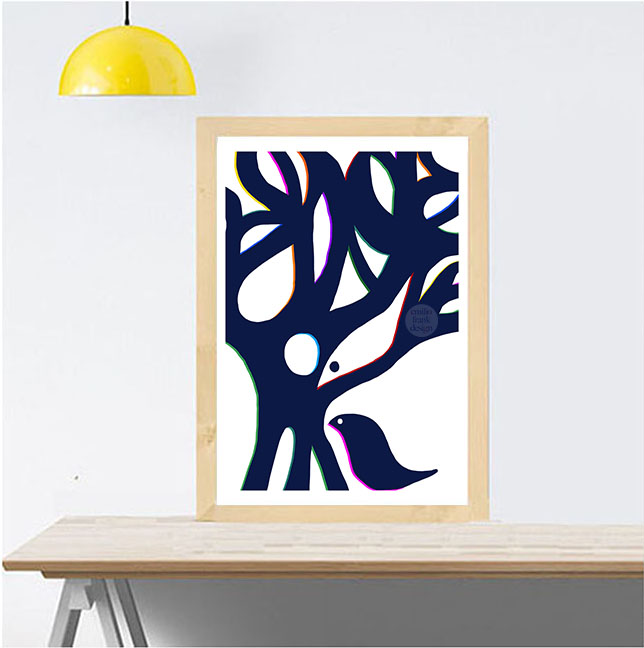 The Early Birds – Modernist Indigo Line-work