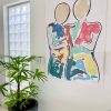 Colourful Abstract Painting Couple By Figurative Abstract Artist Sarah Jane