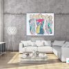 Sarah Jane Art Contemporary Lounge Room Figurative Abstract Painting Colourful Family Central Woman Bodyline Bold Ii