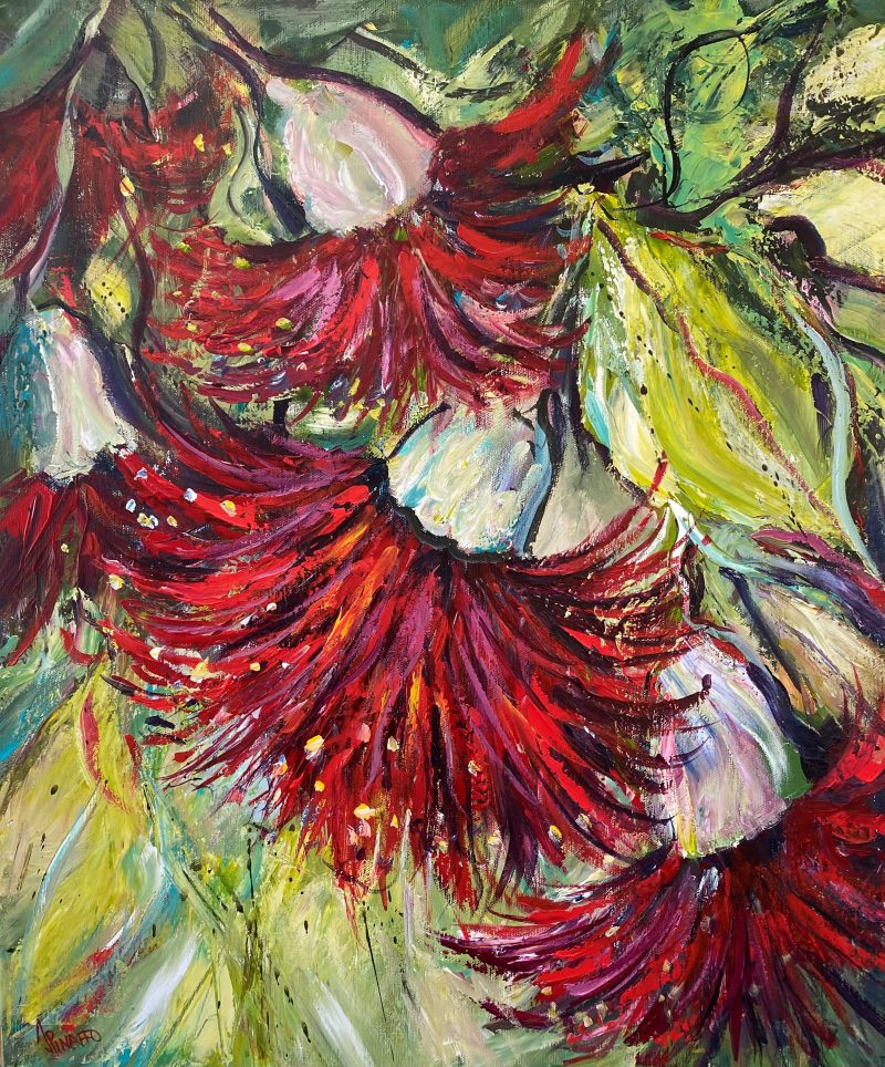 Dancing gumnut flowers