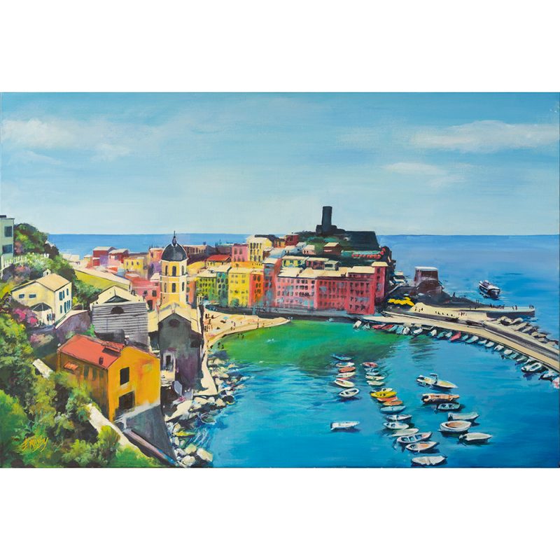 Vernazza, Cinque Terre, from the Clifftops