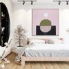 3d Illustration Mockup Photo Frame In Bedroom Rendering