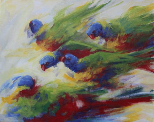 Five Lorikeets