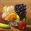 Fruit In A Glass Bowl No Frame