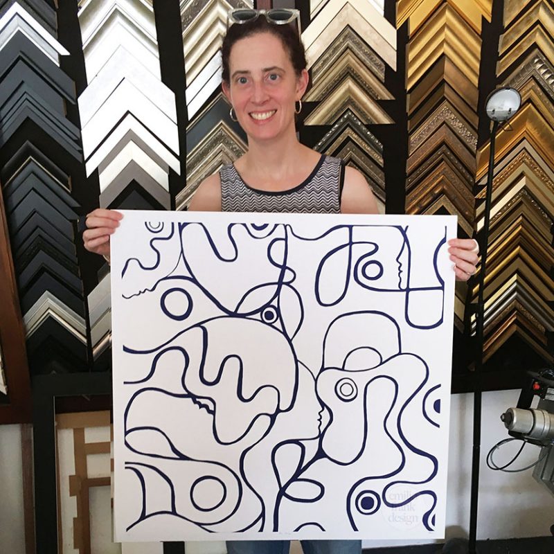 As One – Abstract Line-work family portrait Commission