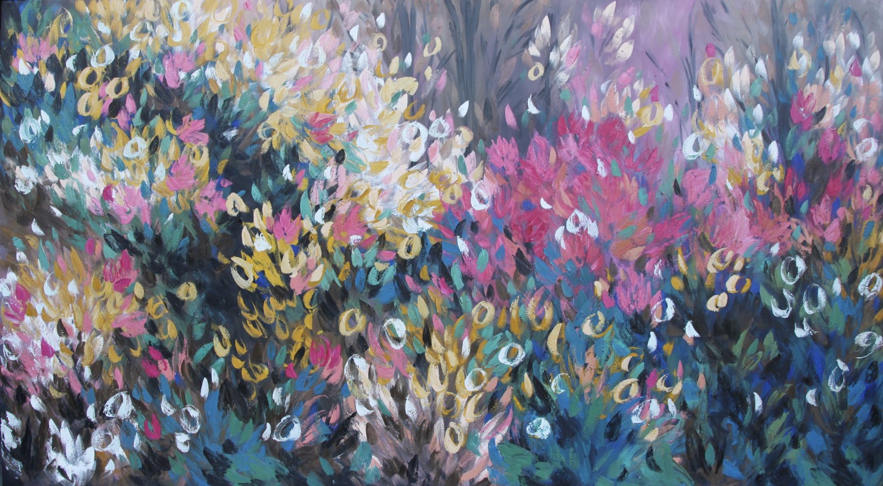 Belinda Nadwie Art Abstract Painting Wildflower 1800x991