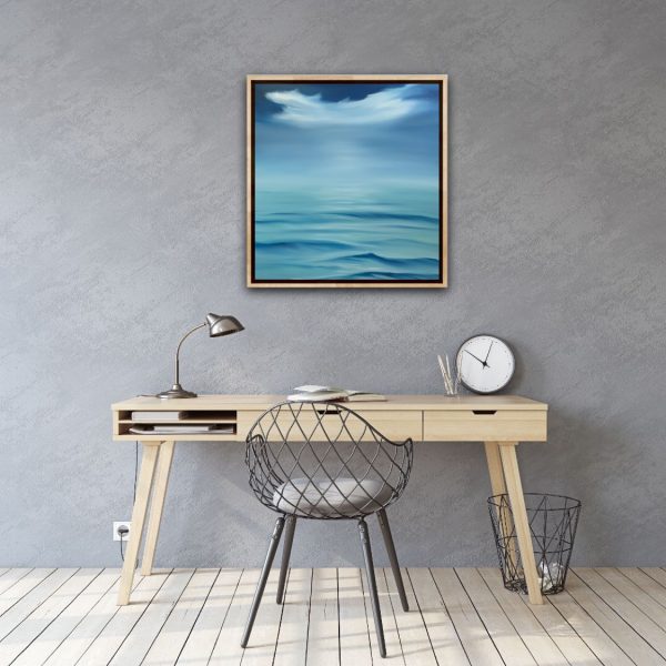 Home Office Art Alanah Jarvis Ocean Painting Framed Whispering Waves