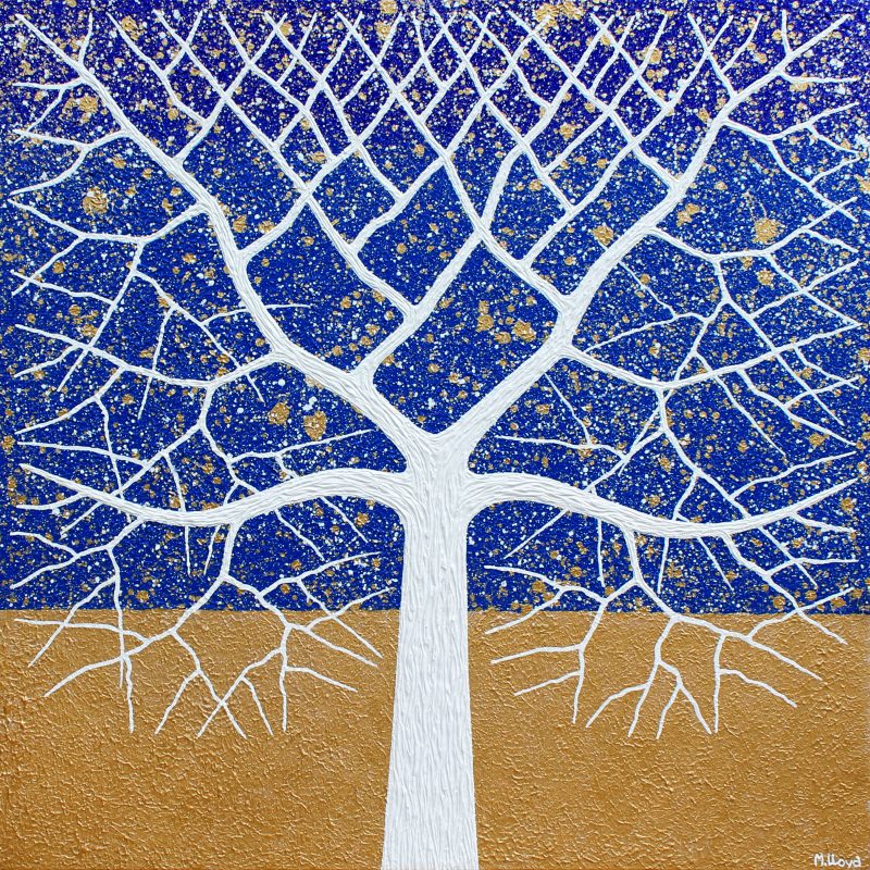 Tree – sold – beach horizon textured abstract