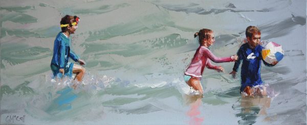 Beach Ball In The Waves Smaller