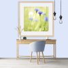 Dreamy Cornflower Field Framed Print Bernadette Meyers Art Lovers Australia