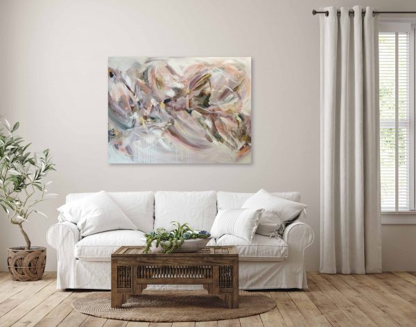 Scandinavian Farmhouse Living Room Interior, Wall Mockup