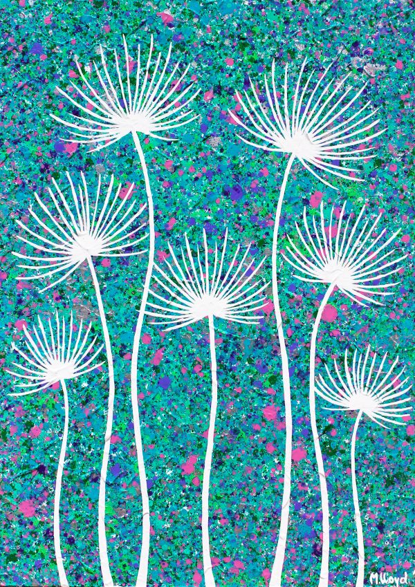Agapanthus Small White Abstract Miranda Lloyd