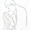 Artist Leni Kae When We Kiss Romantic Line Art Drawing