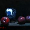 Plums And Ginger Jar Vicki Sullivan Art Lovers Australia Oil On Linen H19cm X W 24cm