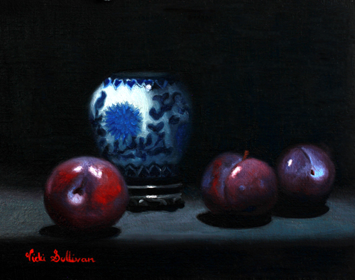 Ginger Jar with Plums