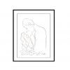 Sydney Artist Leni Kae Romantic Line Art Kiss When We Kiss Framed Eg
