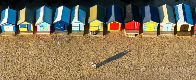 Melbourne’s Beach Boxes From Above