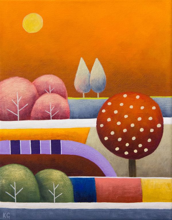 Orange Patchwork Petite 8x10 Large