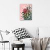 Pink Waratah Original Painting Insitu