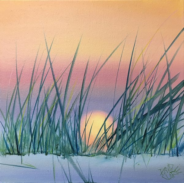 Sunset Through The Grass Lr