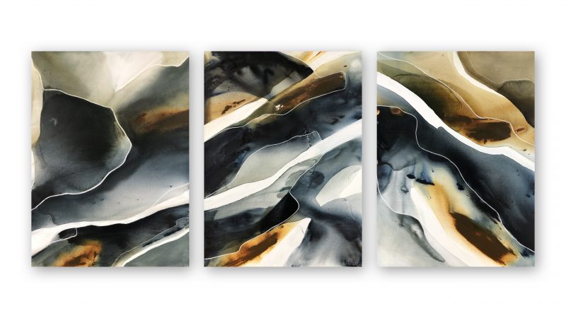 The Song Flows Deep in the River (triptych)