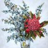 Vickie Liu Blue Waratah 50x60