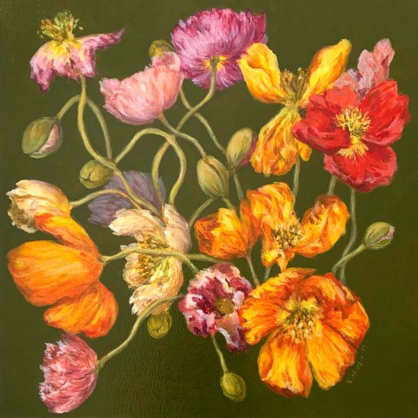 Vickie Liu Spring Poppies 45x45