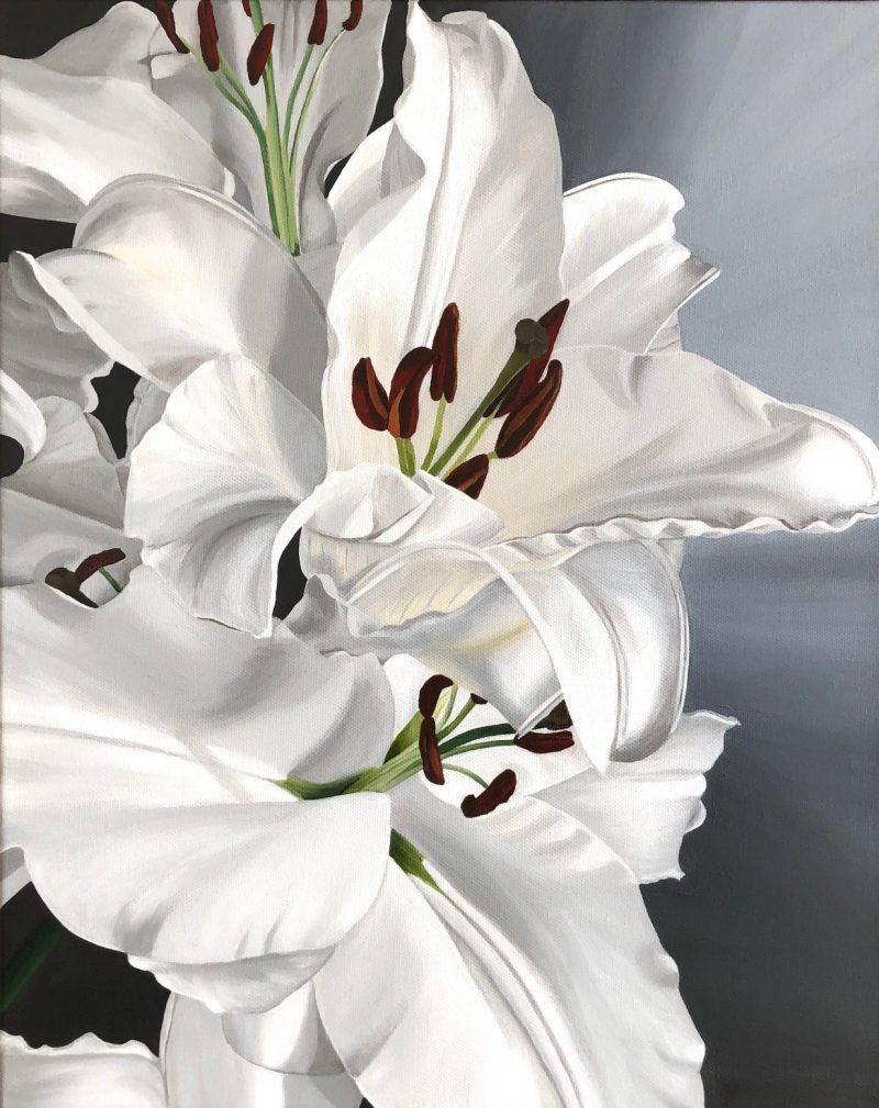 White Lilies Ltd Ed Print on Canvas