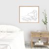 Sydney Artist Leni Kae Bedroom Art Sunkissed Reclining Nude Line Art