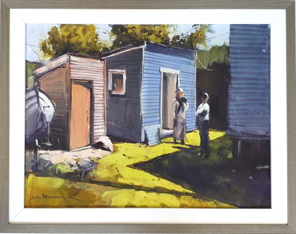 18 Morning Chat Framed Cropped