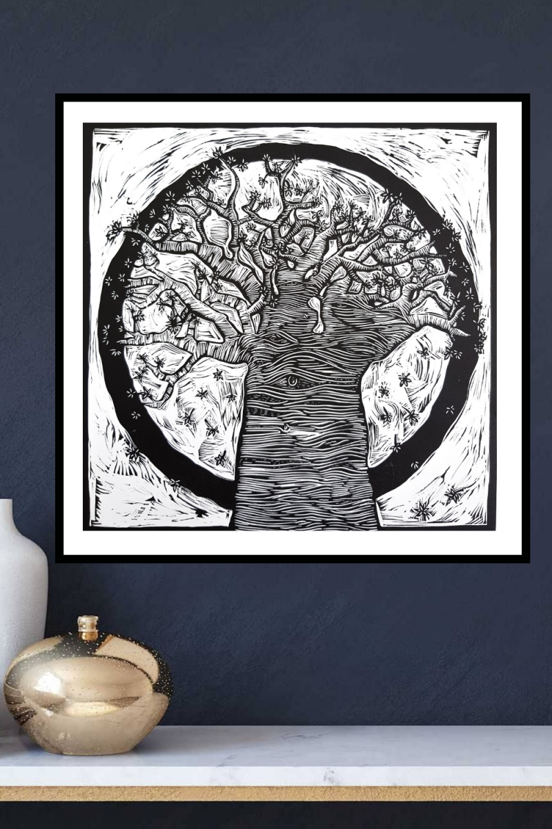 Boab – linocut