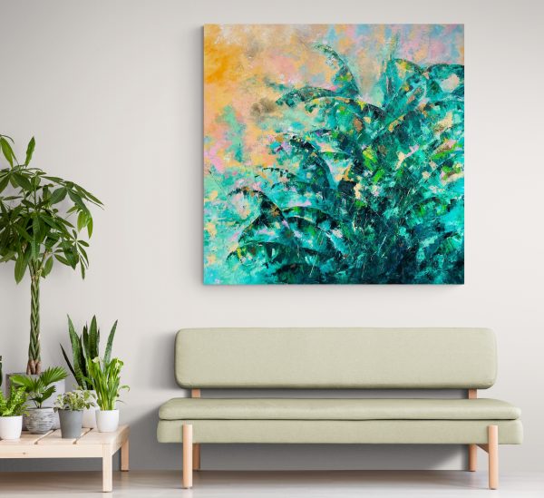 Bright Sitting Room With Tropical Plants