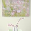Pink Flannel Flower Landscape Canvas Bernadette Meyers Art Lovers Australia