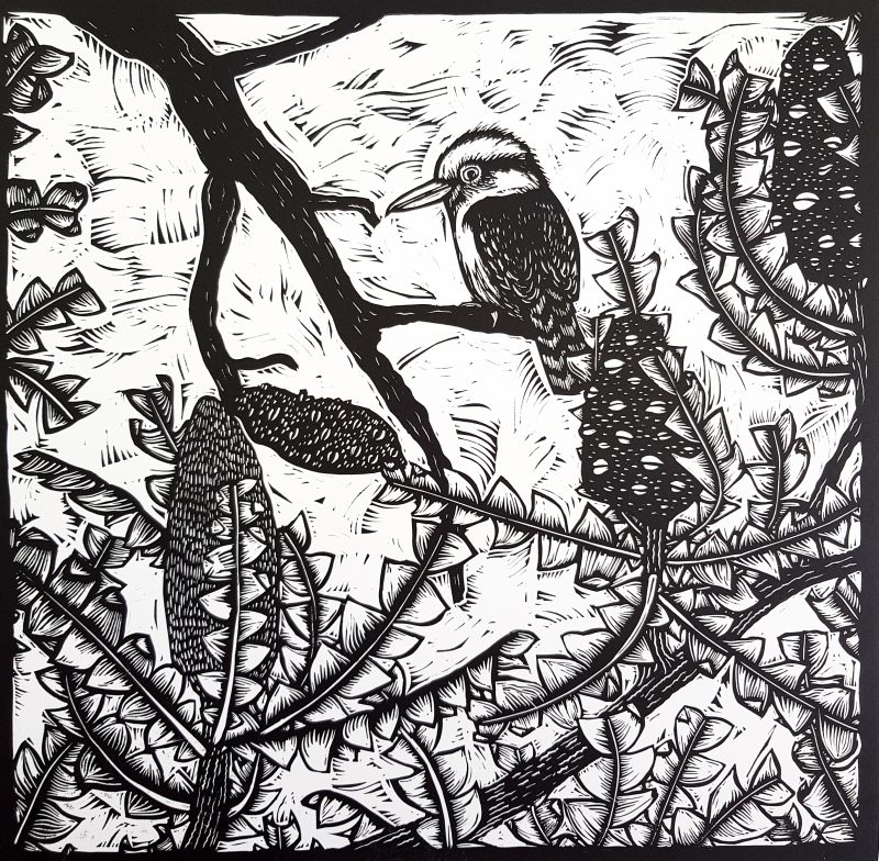 The Lookout Linocut 5/5