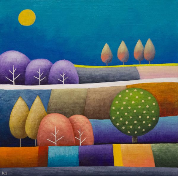 Turquoise Patchwork Square 12x12 Large