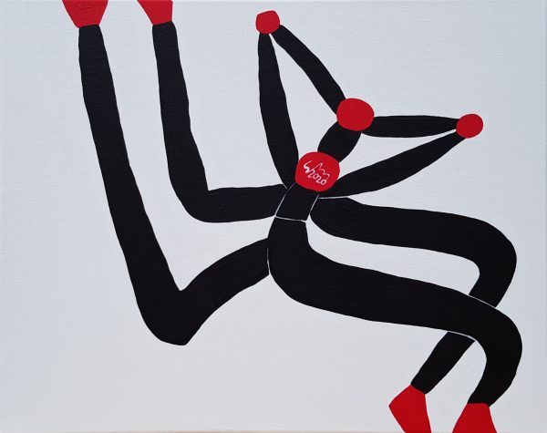 Two Dancers In Black 2020 Acrylic On Canvas 50.8cm X 40.6cm X 1.5cm