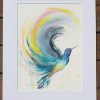 Artist Lenikae Hummingbird Rainbow Matte Board Mount